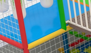 Estructura de juego interior suave con tobogán, túnel y escalones de escalada para equipo de juegos infantiles - Product Image 5