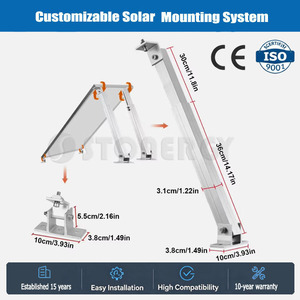 Facile à installer <span class=keywords><strong>Support</strong></span> de montage de <span class=keywords><strong>panneau</strong></span> <span class=keywords><strong>solaire</strong></span> à inclinaison réglable en aluminium <span class=keywords><strong>Support</strong></span> de <span class=keywords><strong>panneau</strong></span> <span class=keywords><strong>solaire</strong></span> Pieds arrière et avant - Product Image 3