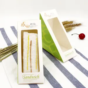 Eco Vriendelijke Afhaalmaaltijden Sandwich Pack Box Wegwerp Fastfood Kartonnen Verpakking Papieren Dozen