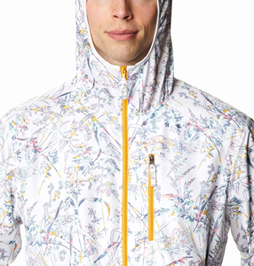 Chaqueta Cortavientos Impermeable para Hombre, con Capucha, Talla Grande, Chaqueta Deportiva para Lluvia, Personalizada, OEM, al por Mayor, Color Blanco - Product Image 5