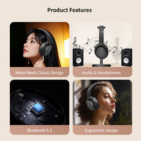 2025 nouveau casque 2 en 1 haut-parleur et casque ANC ENC AI écouteur Bluetooth 5.3 casque