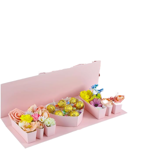 Pour la fête des mères/Saint-<span class=keywords><strong>Valentin</strong></span> Exquis Design personnalisé Flip Lid Flower Chocolate Gift Packaging Box - Product Image 1
