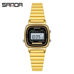 Reloj Digital SANDA 6053 de Lujo y Elegante para Mujer, Reloj de Pulsera Deportivo con Pantalla LED Resistente al Agua, Relojes Para Mujer - Product Image 1