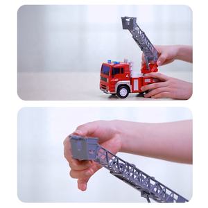 Samtoy 1:20 Light Sound petit moteur <span class=keywords><strong>jouet</strong></span> métal Friction <span class=keywords><strong>jouet</strong></span> véhicule <span class=keywords><strong>camion</strong></span> <span class=keywords><strong>de</strong></span> pompiers <span class=keywords><strong>jouet</strong></span> pour enfants avec bras Long - Product Image 6