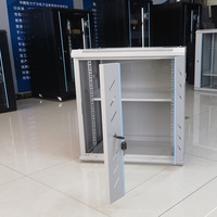 Armoire serveur murale en acier laminé à froid de 19 pouces 12U, économiseur d'espace, rack réseau