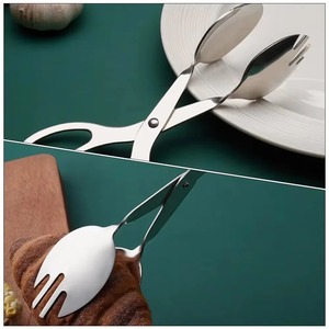 1 pièce Pince de cuisine robuste en acier inoxydable pour salades, mini-gâteaux, pâtisseries, pain et steaks - Product Image 3