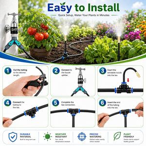 DIY Small Area Home Watering Kit 360. Adjustable Irrigation System for Patio Greenhouse Lawn Plants - Product Image 5