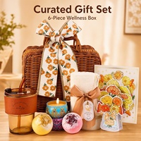 Coffret Cadeau de Luxe 6 Pièces pour Femme : Tasse, Sel de Bain, Serviette, Bougie Parfumée – Personnalisable avec Logo – Fête des Mères, Saint-Valentin