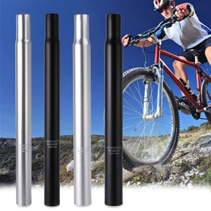 Rallonge de tube de selle de vélo en alliage d'aluminium de 27.2mm x 350mm noir argenté tige de selle de vélo avec un design élégant - Product Image 6