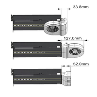 Ventilateur externe universel forcé/turbo pour carte graphique MI25/MI50/MI100, refroidisseur actif 3,5 cm