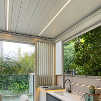 Pergola en aluminium sur mesure de luxe au design moderne ANCSEM pour application en extérieur sur balcon