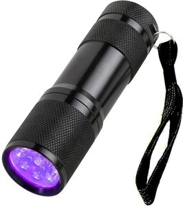 Linterna UV MINI al por Mayor, 9 LED, Linterna de Luz Ultravioleta de 395NM con Batería AAA - Product Image 5