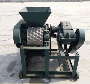 Smokeless Oval Shape Charcoal Biomass Briquette Making Approved Roller Ball Press Pillow Shape Charcoal Briquette Machine