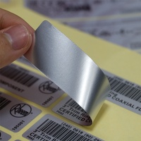 Étiquette code-barres personnalisée Silver Dragon PET, étanche, haute température, un code par objet avec QR variable et numéro de série