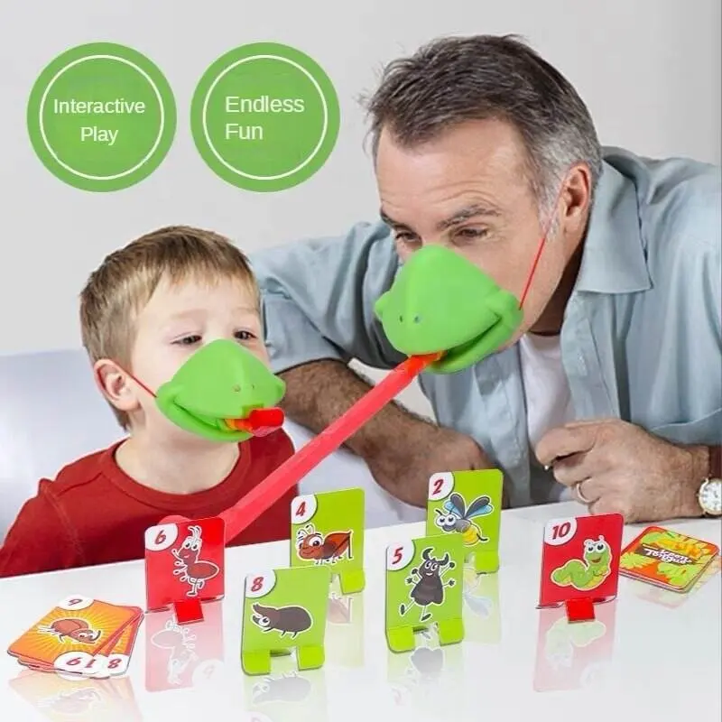 Игрушка-лягушка, забавная игрушка, маска-ящерица, карточная игра для двух игроков, Настольная интерактивная игрушка для вечеринки родителей и детей