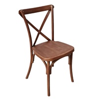 Chaise empilable en résine plastique durable à dossier croisé pour événements commerciaux, fêtes, mariages, hôpitaux et villas
