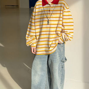 เสื้อโปโลเด็กผู้ชาย สไตล์เกาหลี ฤดูใบไม้ผลิ 2026 ใหม่ ปกเสื้อลายทาง ทรงหลวม สบายๆ เสื้อเด็ก - Product Image 4