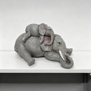 new product parent-child family <b>elephant</b> resin ornament European home <b>decoration</b> living room entrance handicraft <b>decoration</b> - Product Image 3