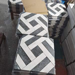 SH STONE aiguisé savane blanc calcaire frêne noir granit chevrons parquet marbre mosaïque <span class=keywords><strong>piscine</strong></span> carrelage salle de bain <span class=keywords><strong>fond</strong></span> mur barre - Product Image 6