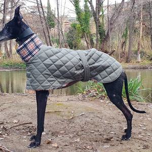 Jaket Anjing Greyhound Berbahan Fleece <span class=keywords><strong>Tartan</strong></span> Berkerah Tinggi Berlapis Tahan Air Mantel Anjing Berlapis - Product Image 4