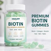 Vente en gros usine – Gommes de biotine, collagène et kératine pour des cheveux sains, une peau éclatante et des ongles forts – Complément de beauté à marque privée OEM 60