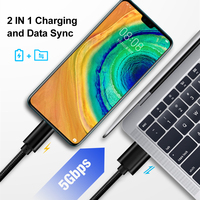Câble USB Type-C 3.1 5 Gbps à transfert de données rapide 3A 60W, charge rapide, câble tressé en nylon pour ordinateur, écouteurs, imprimante