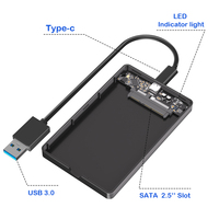 Boîtier Externe USB 3.1 Type-C pour HDD SSD SATA 2,5 Pouces, Portable, en Plastique, pour Disques Durs Externe