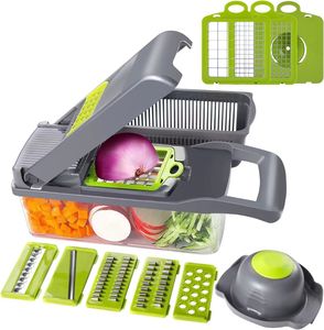 2023 Hướng dẫn sử dụng mandoline trái cây rau cắt hành tây Dicer Veggie Slicer Rau Chopper nóng bán nhà bếp đa 12 trong 1 ABS - Product Image 3