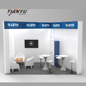 Cabina de exposición de Mdf Simple de tamaño pequeño de China, diseño <span class=keywords><strong>2x2</strong></span>, exhibición de cabina de Feria Comercial de peso ligero reutilizable para eventos - Product Image 3