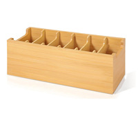 Organisateur de ceinture en bois moderne personnalisé avec 6 compartiments, porte-placard en bambou et porte-cravates, boîte à finition laquée pour le rangement de la ceinture