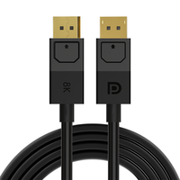 Cable DP 1.4 de 8K 60Hz, Cable DisplayPort de 32.4Gbps, Sincronización de Audio y Video HD, Carcasa de ABS, Revestimiento de PVC para Monitor de PC y Proyector