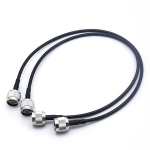 Cable de puente <span class=keywords><strong>RG58</strong></span> con conector tipo crimpado recto N macho en ambos lados, longitud 500mm - Product Image 1