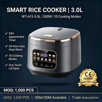 Autocuiseur Électrique Intelligent WT-A13-3.0L avec Minuteur 24H, Maintien au Chaud 24H, Écran LCD et 10 Modes de Cuisson