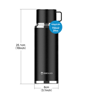 Bình nước giữ nhiệt hai lớp tùy chỉnh, làm bằng thép không gỉ 316, bình chân không - Product Image 2