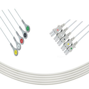 Spacelabs Compatibel 93300/Elance Serie/Tru-Link Ecg Leadwire Kabel, 5 Leads Snap Iec Kabel - Product Image 1