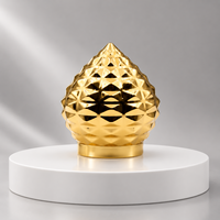 Nuevo Diseño de Tapa de Perfume de Zamac, Forma Facetada, Tapa de Perfume Multicolor de Aleación de Zinc para Botella de Perfume de Vidrio FEA15, Logotipo Personalizado