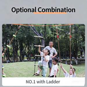 Ensemble d'<span class=keywords><strong>anneaux</strong></span> d'obstacles d'extérieur pour enfants en tissu Oxford, installation sans outil, équipement de fitness pour l'entraînement de l'intégration sensorielle - Product Image 4