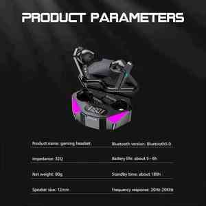 Écouteurs sans fil RGB pour Gamer, Casque de jeu, Écouteurs intra-auriculaires X15 - Product Image 5