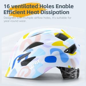 <span class=keywords><strong>Casco</strong></span> de Bicicleta Infantil Ajustable y Colorido WEST BIKING, <span class=keywords><strong>Casco</strong></span> de Seguridad Deportivo Protector Ajustable con EPS Engrosado para <span class=keywords><strong>Ciclismo</strong></span> y Patinaje - Product Image 5