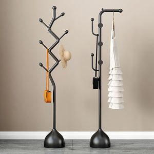 Perchero de arte del hierro, de tamaño pequeño Vertical colgador de bolsa, estante de ropa resistente Simple para el hogar, salas de estar hechas de Metal duradero - Product Image 3