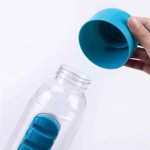 Botella de Agua Portátil Personalizada de PP para Gimnasio, Contenedor de Medicamentos, Vaso para Beber, Organizador Diario de Pastillas, Botella para Beber al Aire Libre, Libre de BPA - Product Image 3