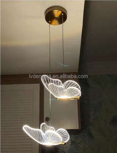 Lámpara Colgante de Lujo con Mariposas de Acrílico, Candelabros de Techo <span class=keywords><strong>y</strong></span> Lámparas Suspendidas para Cocina, Bar <span class=keywords><strong>y</strong></span> Decoración del Hogar - Product Image 3