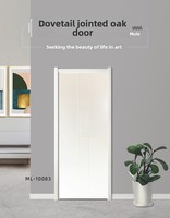 Ensemble de portes de chambre à coucher modernes et minimalistes, blanches, avec une finition peinte lisse et durable, portes d'entrée pour maisons.