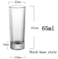 Raymond Contemporary Design Kristallen Shotglaasje 65ml voor Whisky, Vodka, Tequila, Wijn, geschikt voor bars en restaurants