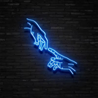 Enseigne à LED ouverte alimentée par batterie, karaoké, enseignes au néon pour salle de jeux, bar des cavernes, pub, fête, cadeau d'anniversaire, vente en gros