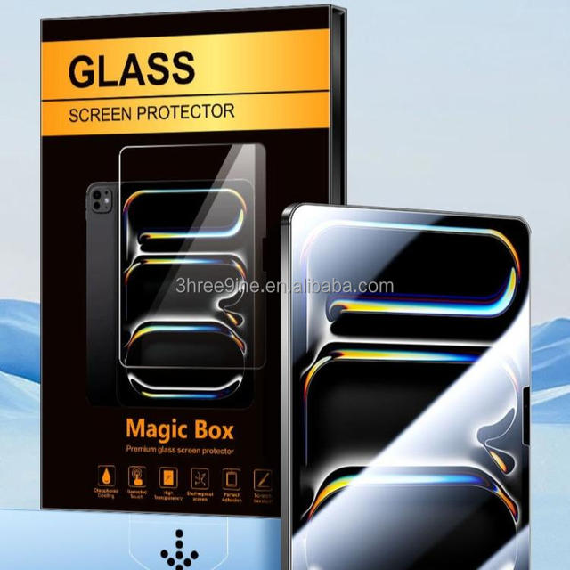 Grade AAA HD Clear 9H Protection 2.5D Radian  Screen Protector Tempered Glass for iPad Pro Air6 2024 11-inch GPS Compatible