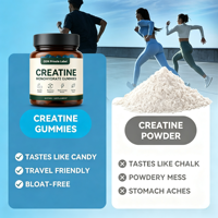Kreatin-Monohydrat-Gummis 5000mg 30 Stück Vegan für Energieschub Pre-Workout Sportleistung für Erwachsene OEM ODM HALAL