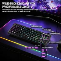 OEM ODM K1 Pro Macro Mechanical Keyboard Wired FullKey Programmable OnBoard Keypad with Screen Knob Custom Gaming Streaming Key