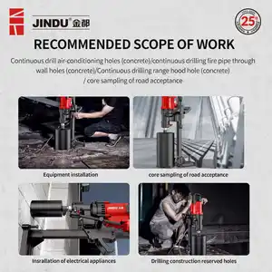 JINDU New Model CF-9220 3200W 9 Inch 230mm 900rpm Diamond Core Drill Machine With Bracket