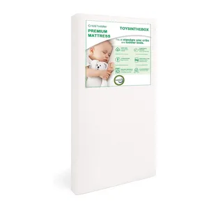 matratze abdeckung bett schiff Suppliers-Zertifizierte Schaumstoff-Babybett matratze mit atmungsaktivem Bezug für Babybett für Kleinkinder, wasch bar, 140/130*70*9cm